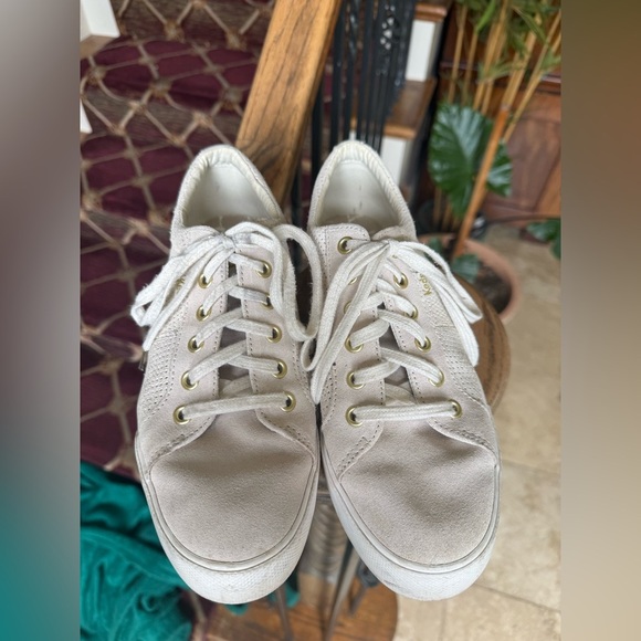 KEDS ladies JUMPKICK perforated low top sneaker beige/suede 9.5 WH65063 - Picture 3 of 11